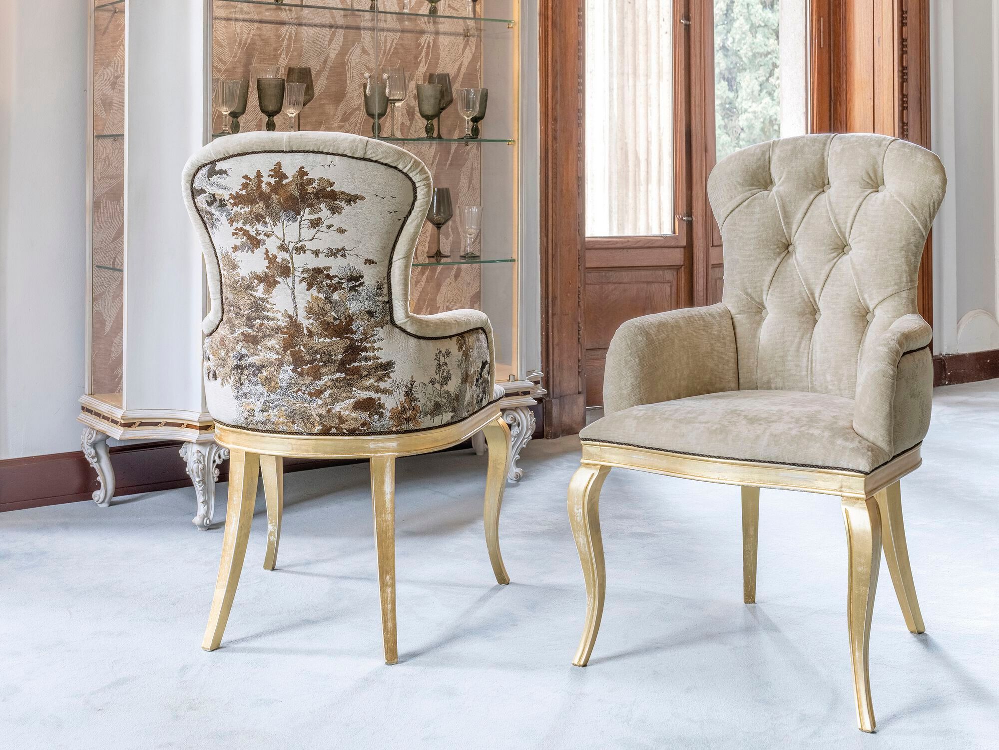 Тканевый стул с подлокотниками Bellotti Ezio Charming ARCH-00046140 - Вид №4