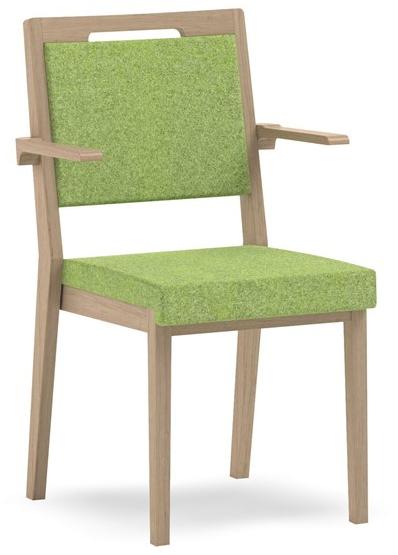 PIAVAL Штабелируемый тканевый стул с подлокотниками Swing | health & care 32-11/t6 - Вид №1