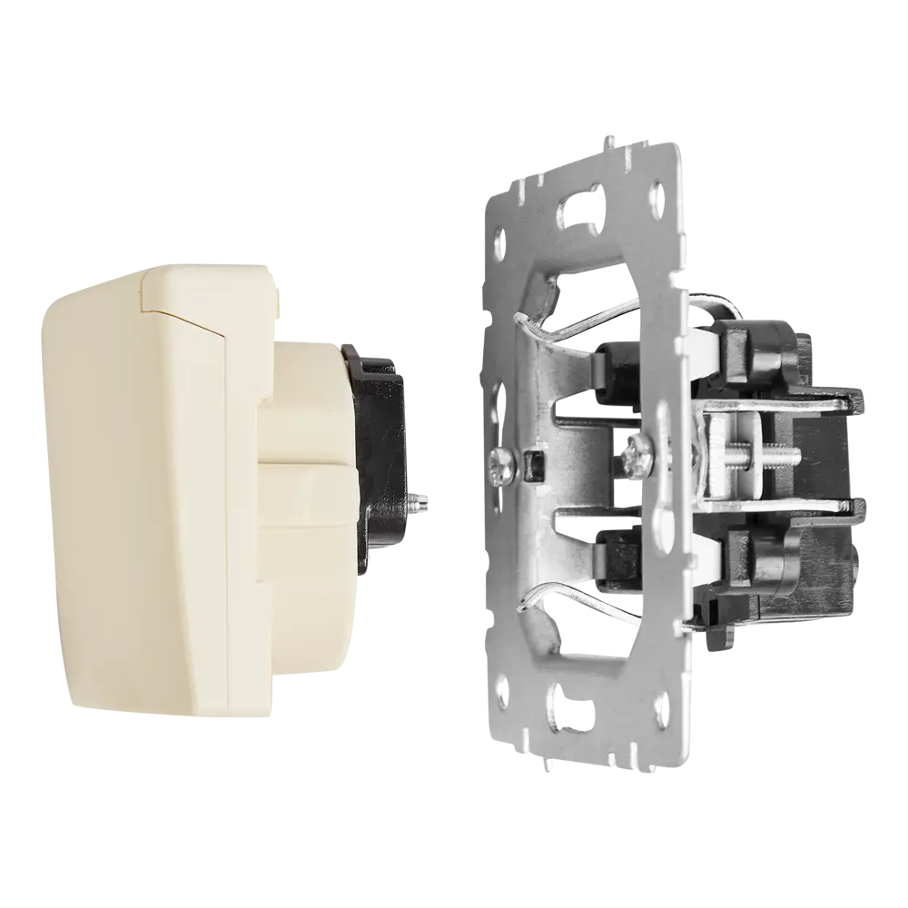 Розетка IEK Brite влагозащищенная с крышкой и шторками, бежевая 87761503 STLM-1115006 - Вид №7