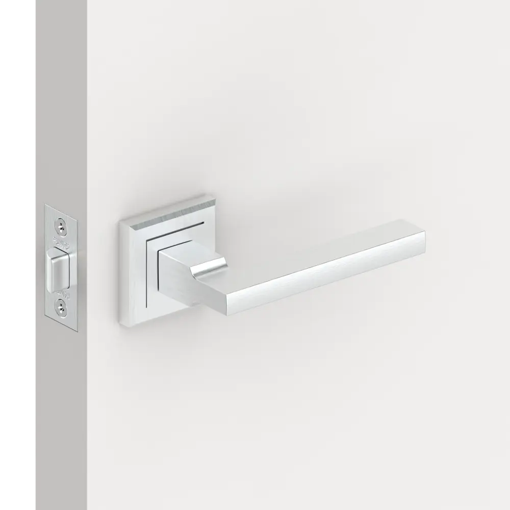 Дверные ручки Punto Vector QL/HD SSC-16, без запирания, комплект, цвет сатин хром STLM-2020324 - Вид №7