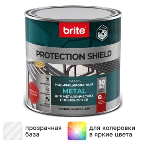 Грунт-эмаль по ржавчине Brite Protect Shield полуматовая цвет прозрачный 0.75 л
