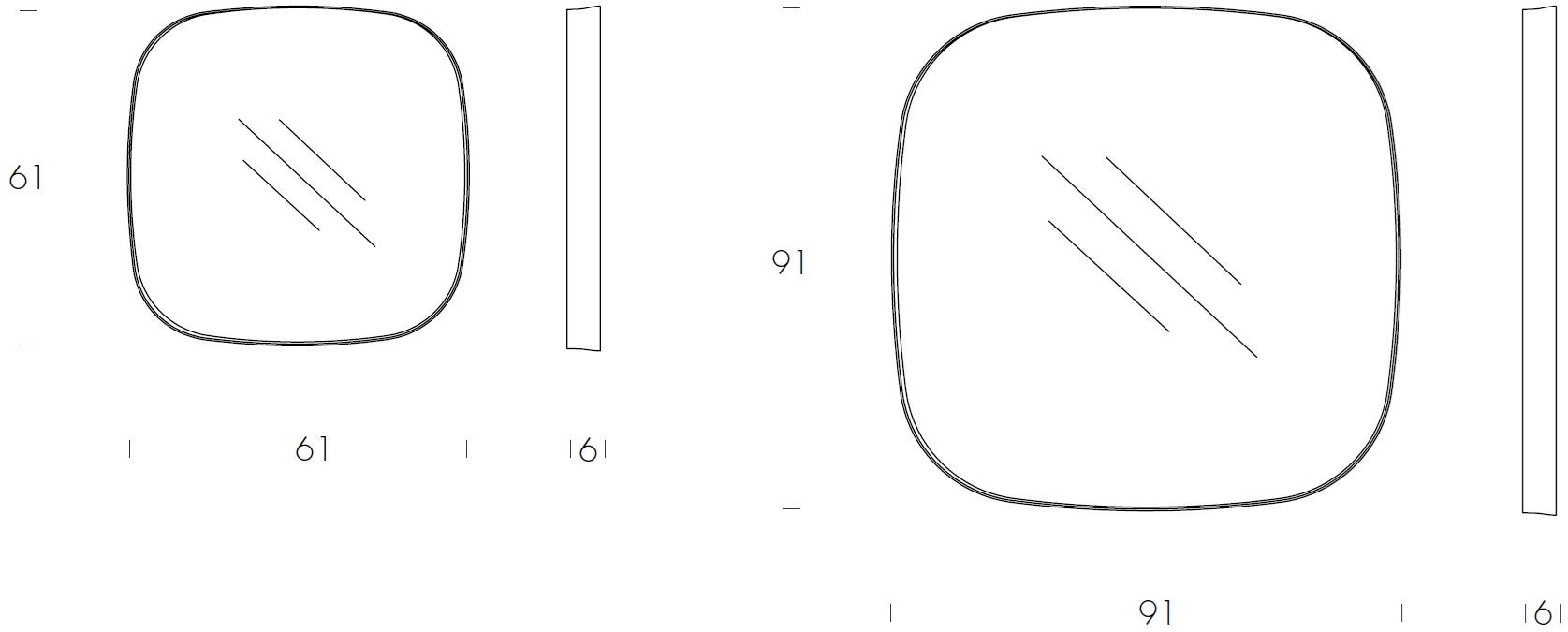 Tonin Casa Зеркало в кожаной раме  T7541  - Вид №5