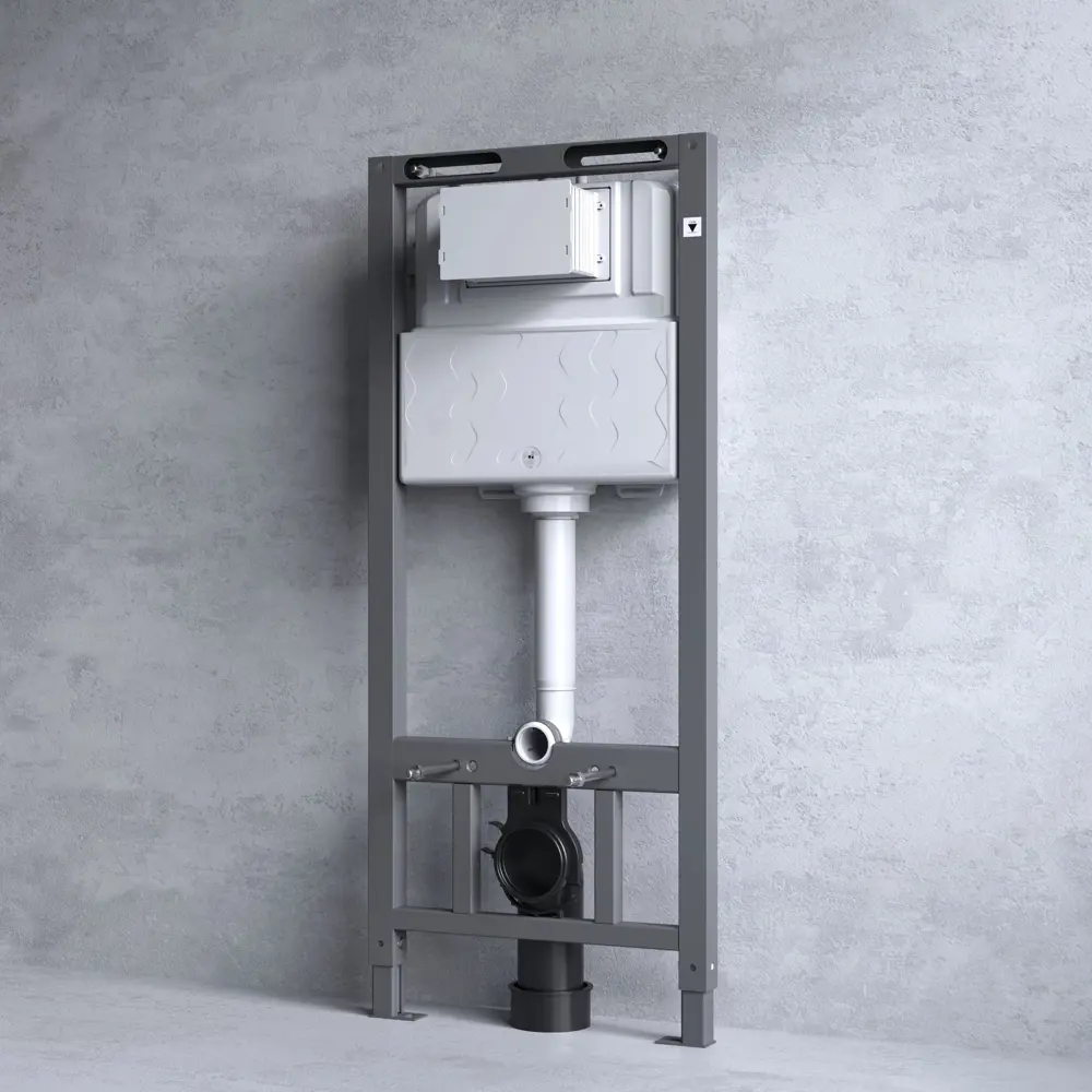 Комплект инсталляции AM.PM Tech с безободковым унитазом AM.PM Flash клавиша AM.PM Tech L хром STLM-2179301 - Вид №5