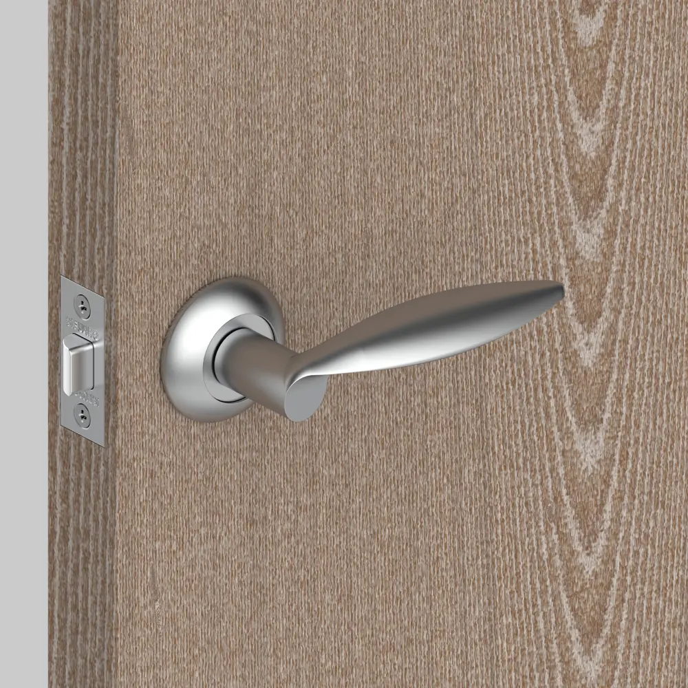 Ручка дверная на розетке Viola RM SC16, цвет матовый хром FUARO STLM-2162401 - Вид №9