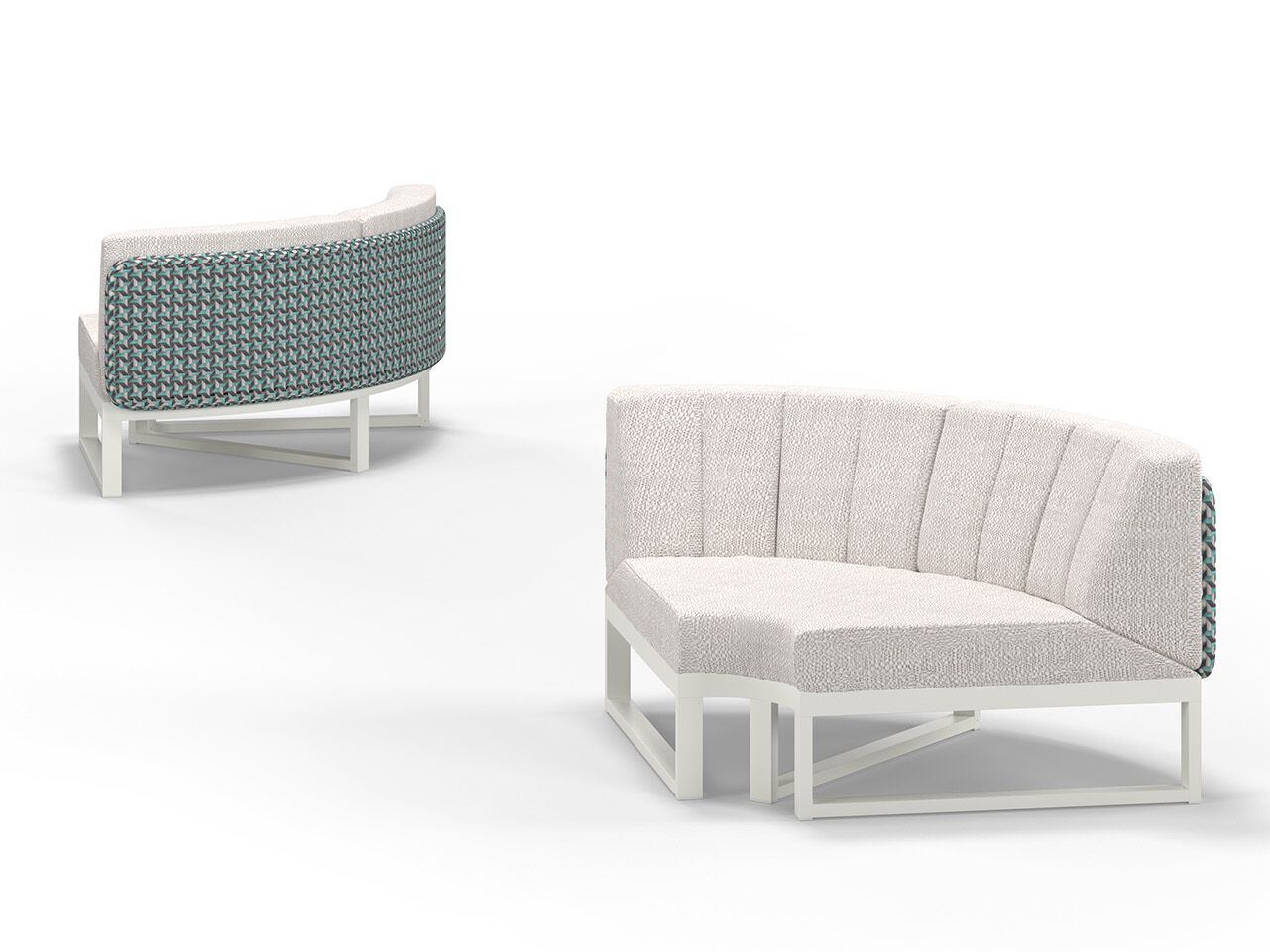 Угловой садовый диван из ткани MAMAGREEN Munia ARCH-00015782 - Вид №3