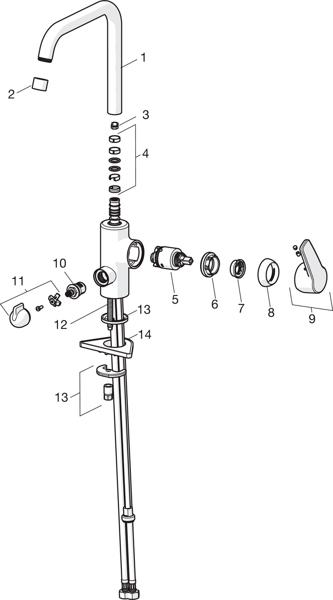 Oras 3936F Смеситель для кухни с клапаном 3936F Saga Хром  - Вид №7