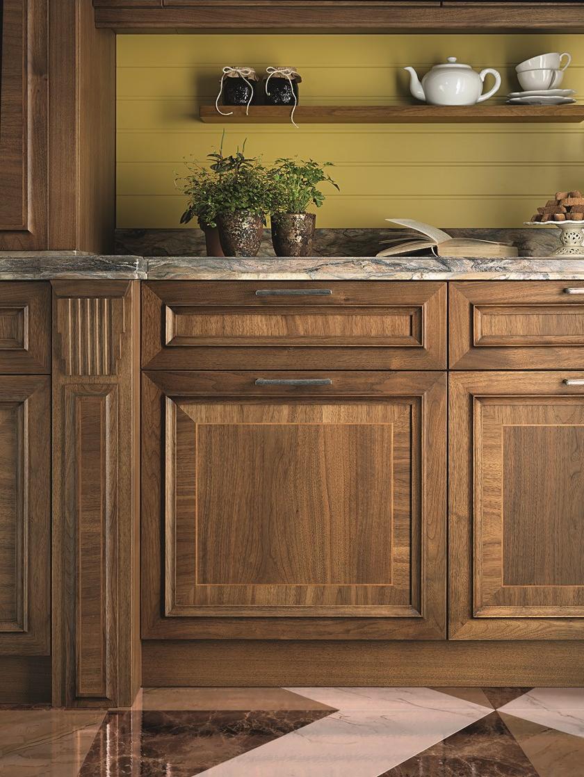 Martini Interiors Кухня из орехового дерева на заказ с островом с ручками sun-id-1448613 - Вид №4