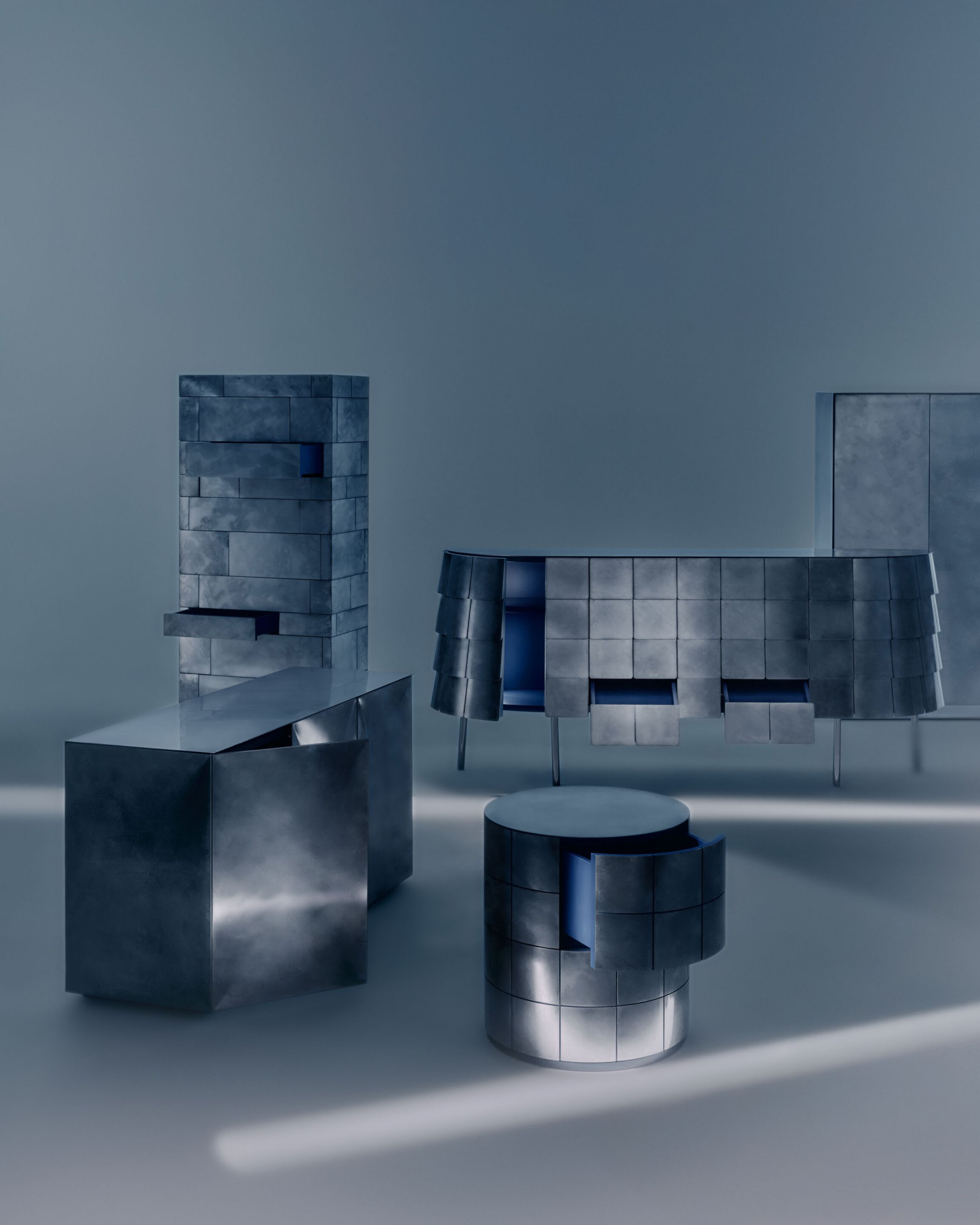 Комод из нержавеющей стали DE CASTELLI Iridium Edition ARCH-00071999 - Вид №3