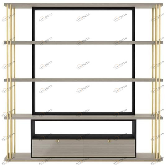 FRATO Открытый деревянный книжный шкаф с ящиками Dhaka Ffu030008aab 