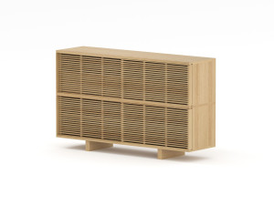 Шкаф из массива дерева с раздвижными дверями