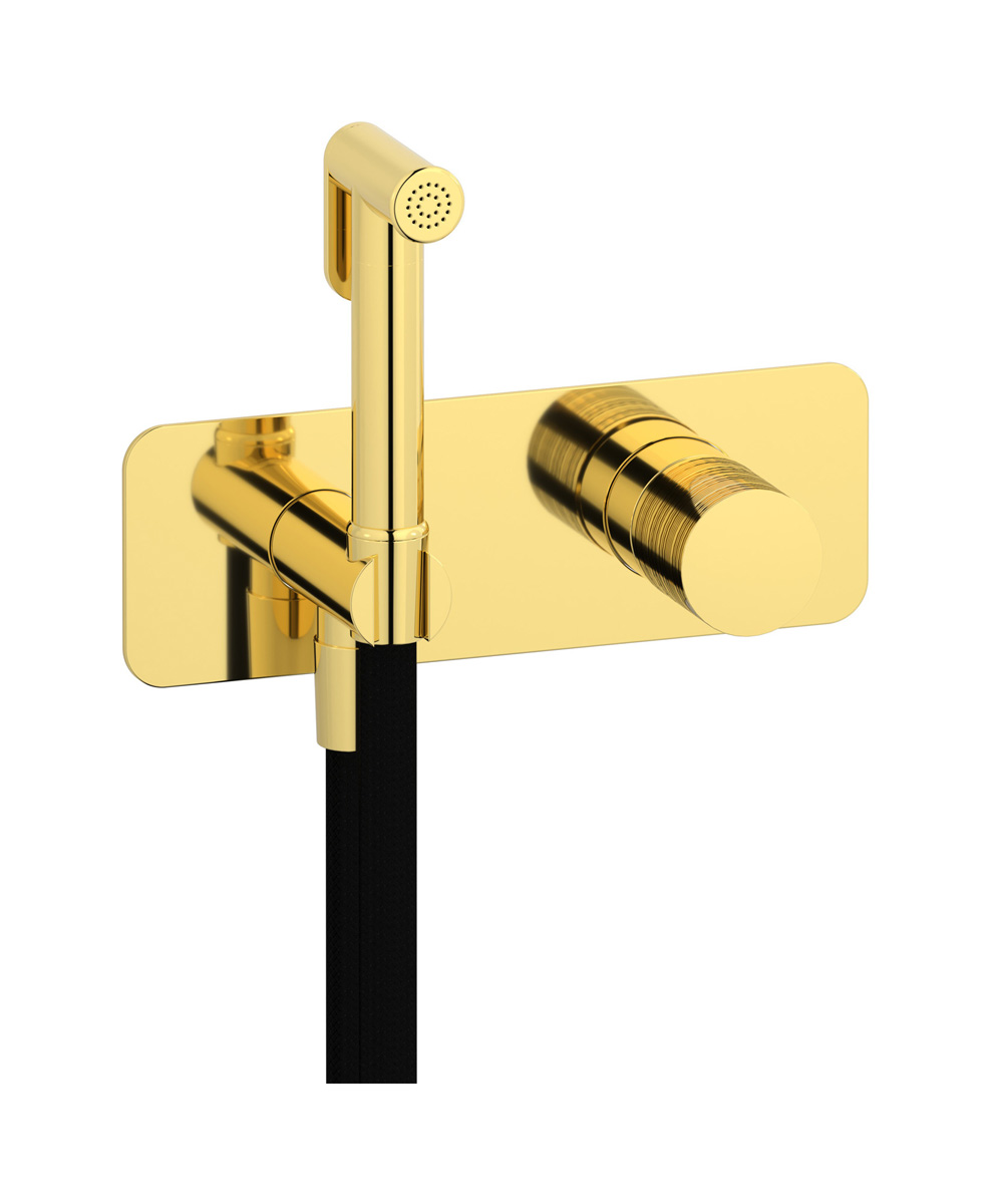 Внешние части гигенического душа со смесителем. WE ARE IB vn407ii Gold Vinile