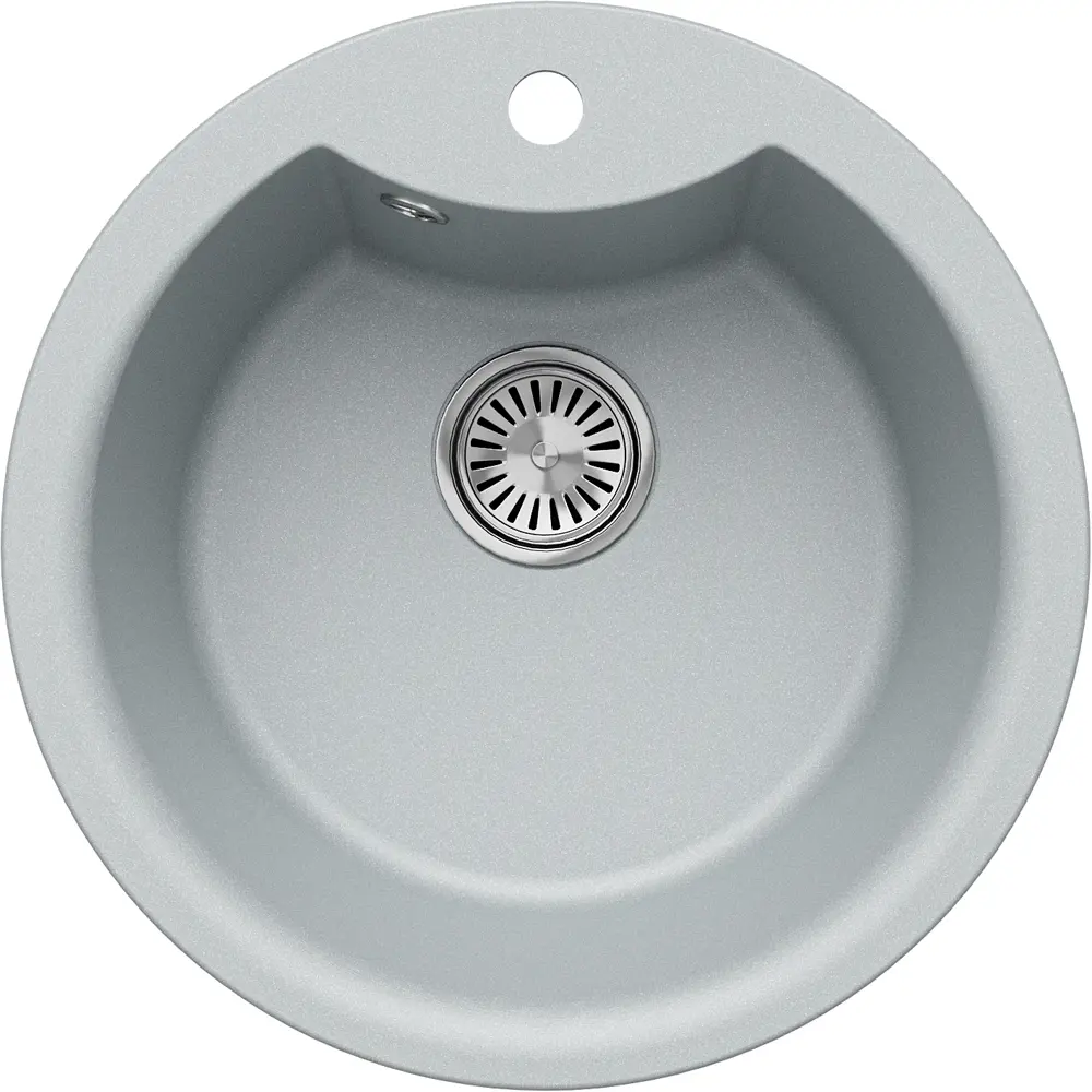 91553076 Врезная мойка Tolero R-108E 51x51x20 см кварц цвет серый серебристый STLM-0861264