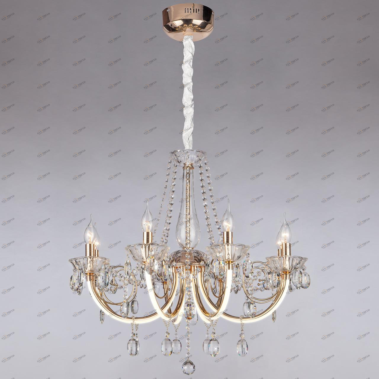 Подвесная люстра Bogates Freedom 412/8 Strotskis BOGATES ДИЗАЙНЕРСКИЕ, FREEDOM 186802 Золотой 