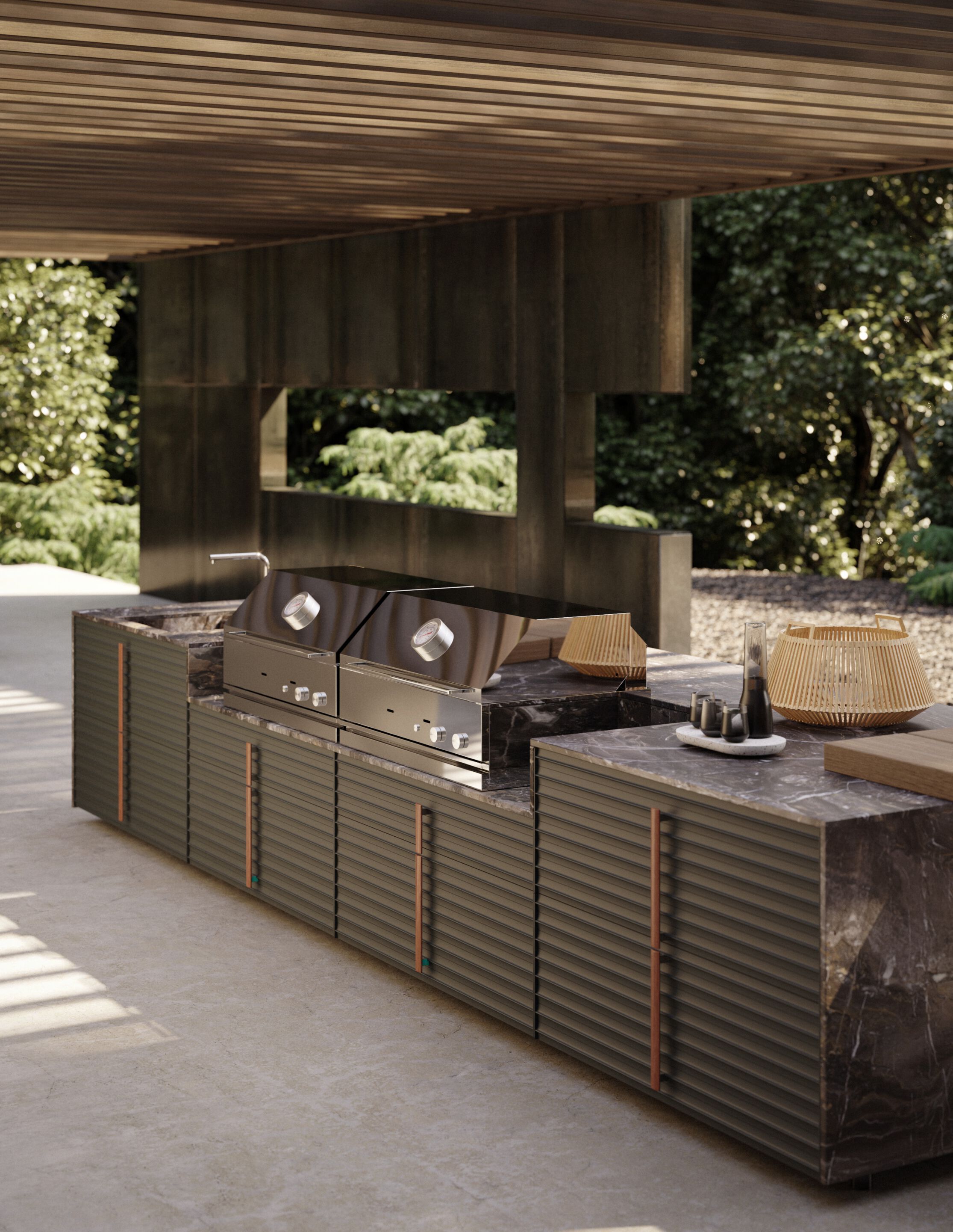 Отдельно стоящий кухонный модуль из травертина Exteta Amalfi ARCH-00146419 - Вид №5