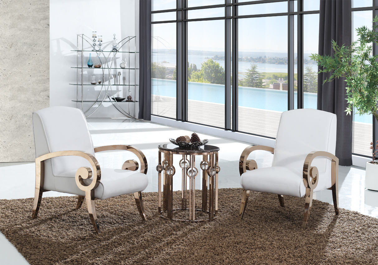 Приставной столик круглый 50 см Sandia ДОМАШНЯЯ ОБСТАНОВКА SKY 045169 Белый Santreyd - Вид №5