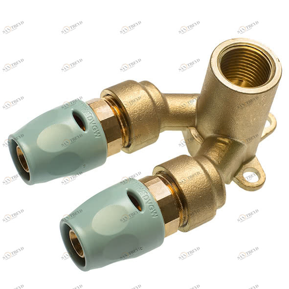 123478GZ161216 SANHA 23478GZ 3fit-Press pb-free Водорозетка проходная разъемная ВПр-ВР 16x1/2x16 мм 