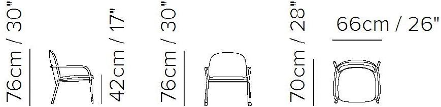 Natuzzi Стул из ткани с подлокотниками sun-id-1459702 - Вид №3