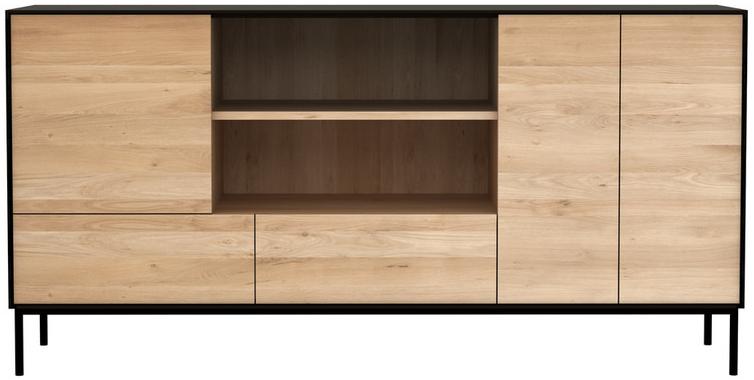 Ethnicraft Комод из дуба с распашными дверцами с ящиками Oak blackbird 051472 - Вид №1