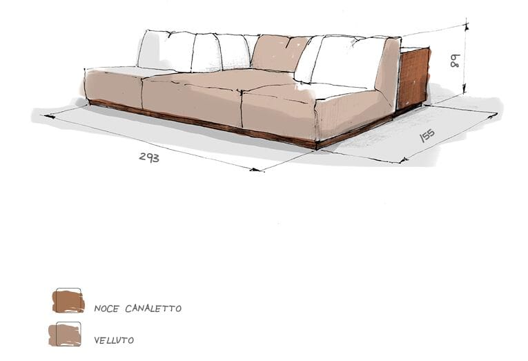 Бархатный диван с отсеком для хранения Roman & Co WINTHROP ARCH-00000204 - Вид №1