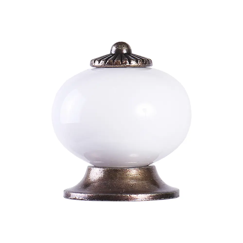 LARVIJ - Керамическая ручка-кноб белого цвета для мебели 87971150 STLM-0076479 - Вид №1