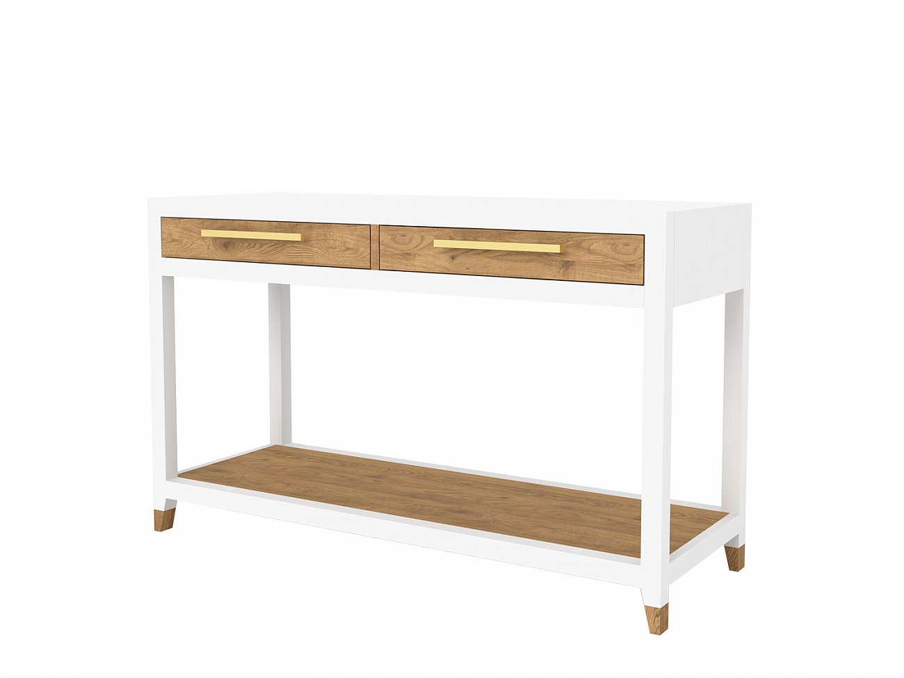 Консоль белая с ящиками и полкой Arnika FURNITERA  120363 Бежевый;белый  - Вид №1