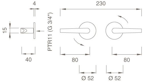 Ceadesign Группа из 2 смесителей открытого / закрытого типа со смешиванием Flag Flg 37 - Вид №1