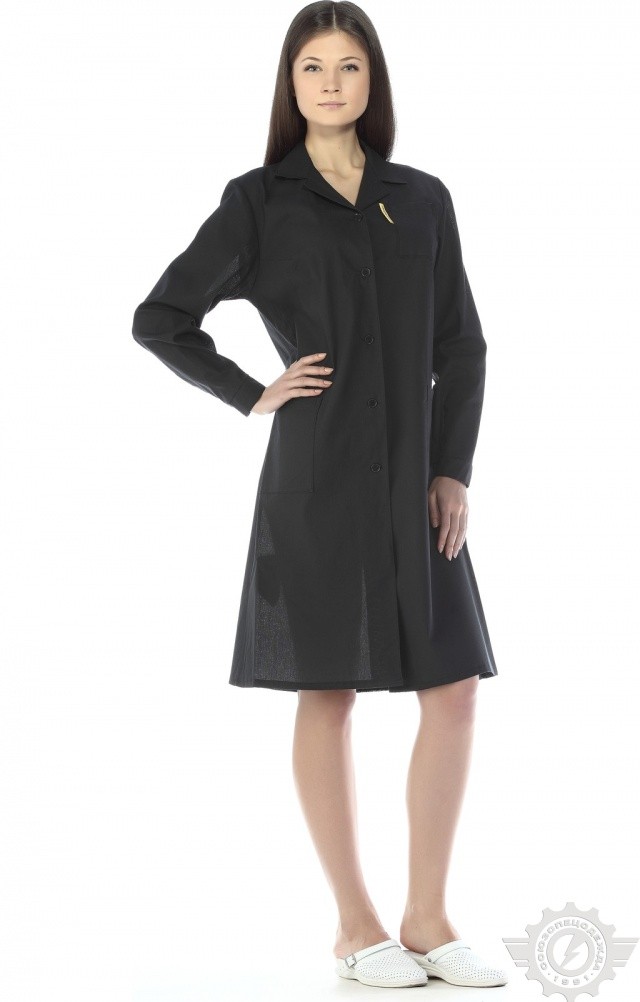 61679 Халат женский темный  Одежда для обслуживающего персонала  размер 56-58/158-164 Спецодежда  - Вид №6