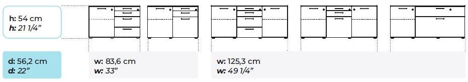 Bralco Низкий офисный шкаф на колесиках Operative sun-id-1370605 - Вид №1
