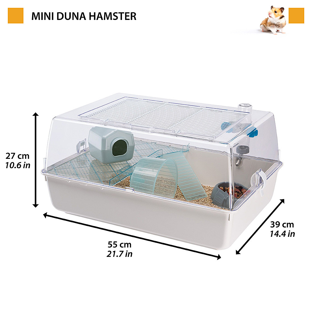 Т00001415 Клетка для грызунов MINI DUNA HAMSTER цветная 55x39x27см FERPLAST  - Вид №2