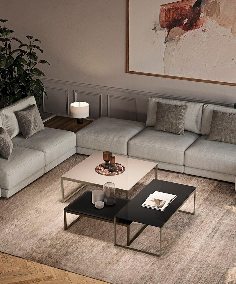 Прямоугольный журнальный столик из хрусталя Febal Casa SERIF ARCH-00064524 - Вид №2