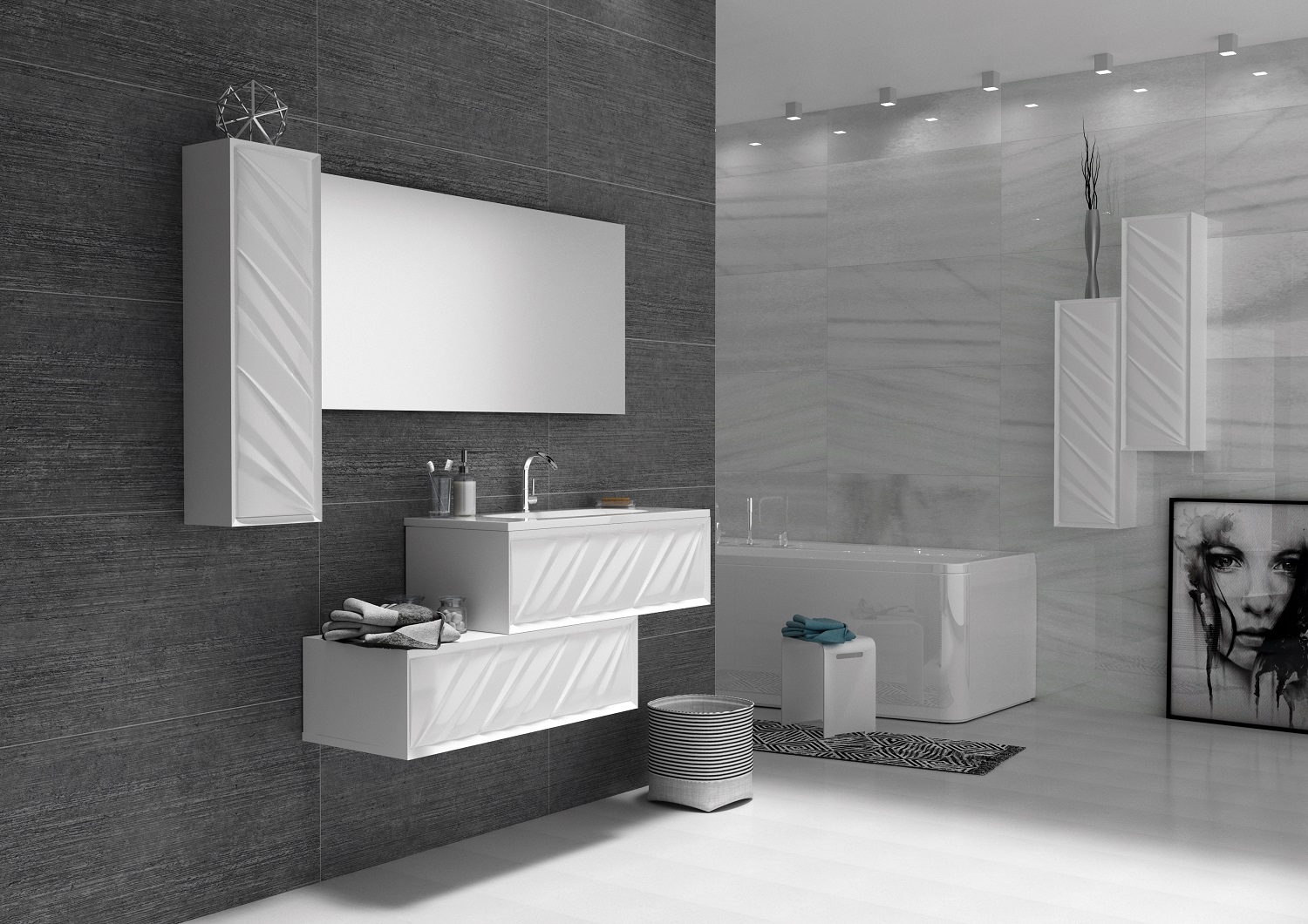 У73576 Тумба Glace 100П 1 в.я. White (низ) 1 Marka Glace Glacé