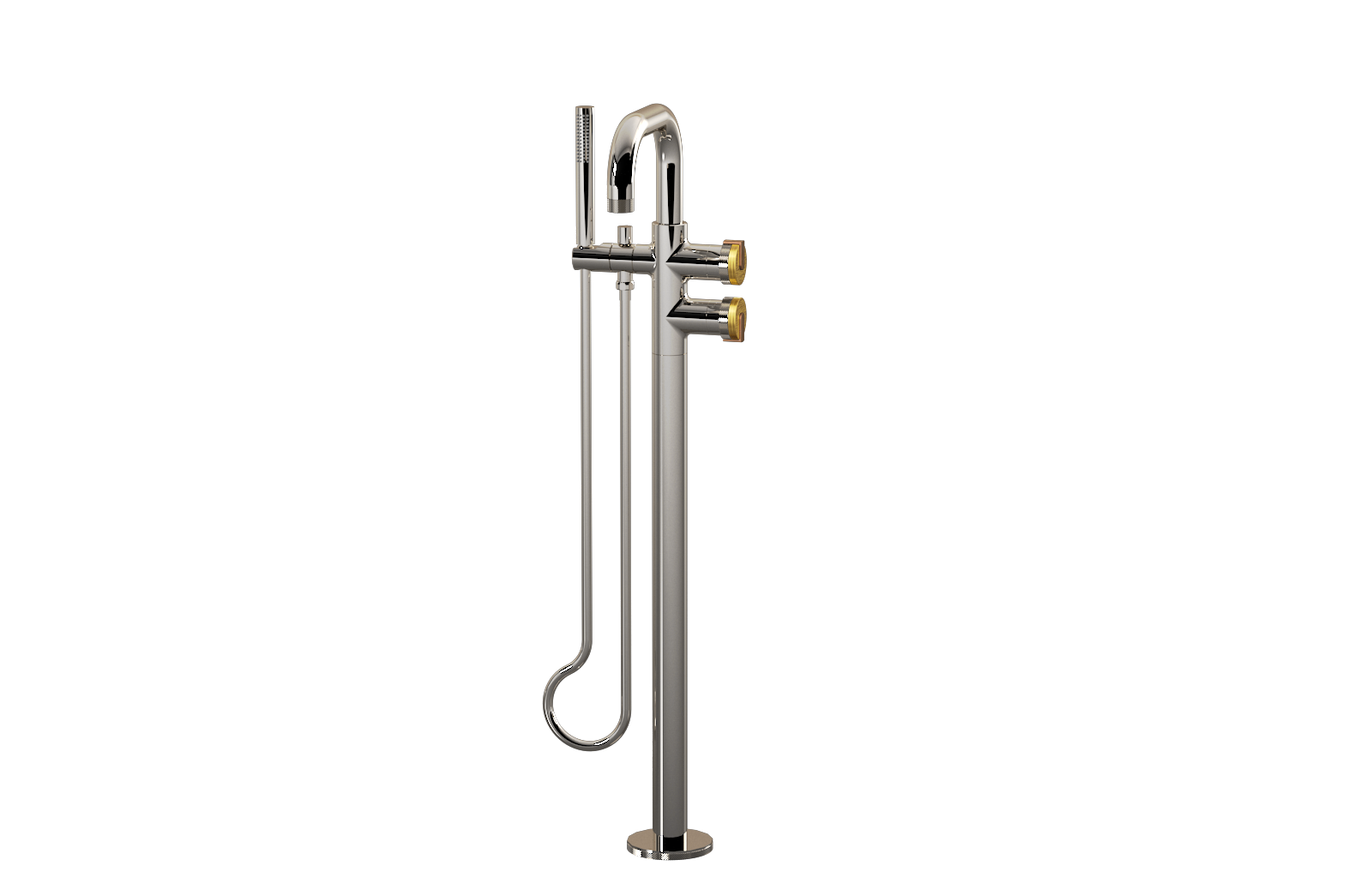 E-11557-R1BAU-L1BRG-PN Смеситель напольный отдельностоящий (внешняя часть) GRAFF MOD+