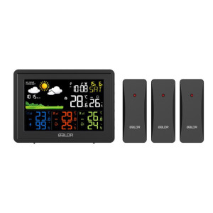 90840305 Метеостанция B0359WST4H4PR-black с 3 внешними датчиками цвет черный STLM-0407656 BALDR