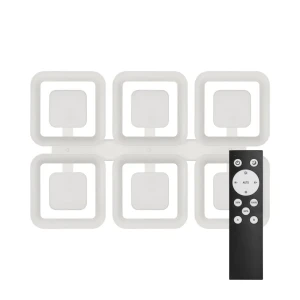Люстра потолочная светодиодная диммируемая Ritter Domino 52011 5 с д/у 240 Вт 77 м² регулируемый белый свет цвет белый 89107482 STLM-2010994