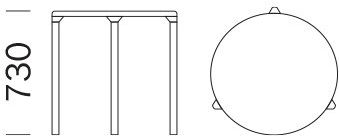 Pedrali Круглый штабелируемый стол Jump Tj3 - Вид №7