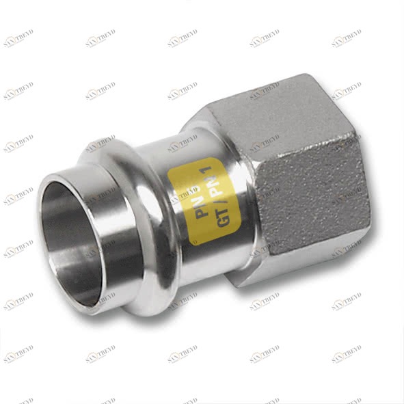 617270G1534 SANHA 17270G пр.-фит. газ, нерж.сталь, муфта переходная ВПр-ВР 15x3/4 мм 