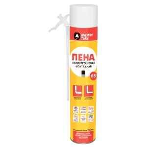 Пена монтажная бытовая Masterteks 65 всесезонная 750 мл цвет желтый