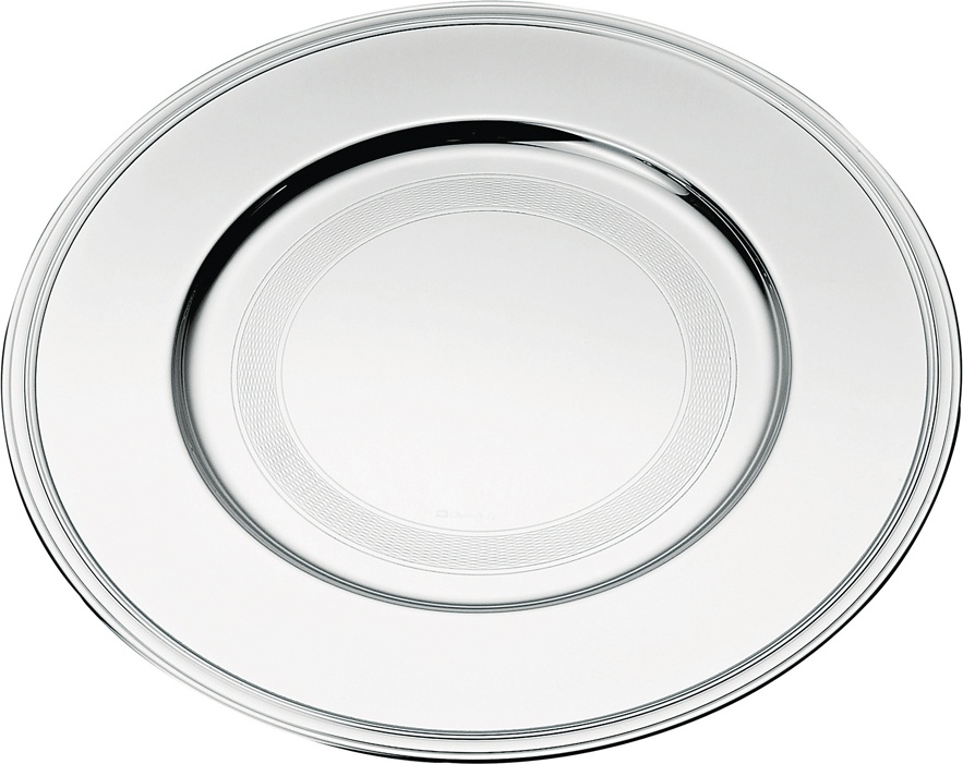 96602 Christofle Тарелка акцентная 33см "Вертиго" (посеребр.) Посеребрение 