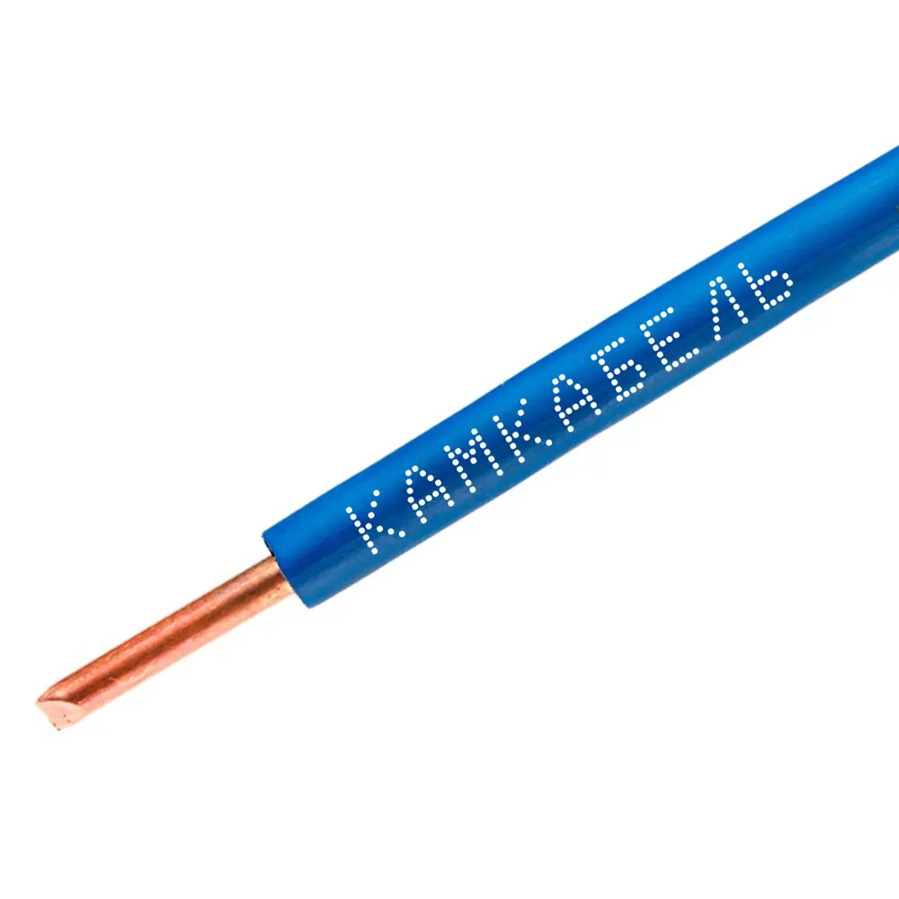 Провод Камкабель ПуВнг(А)-LS 1x4 цвет синий 200 м на отрез STLM-2140217 - Вид №1