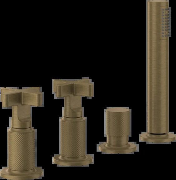 Смеситель для ванны 58143 713 Gessi Inciso СТАРИННАЯ ЛАТУНЬ