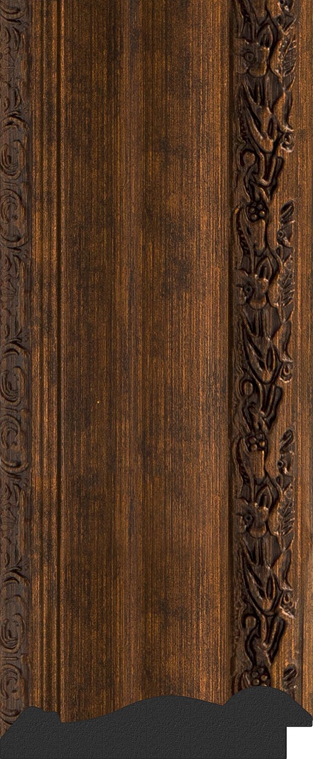 BY 4386 Зеркало с гравировкой в багетной раме - состаренная бронза с орнаментом 120 mm EVOFORM Exclusive-G - Вид №3