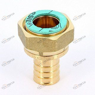 REHAU Муфта надвижная с накидной гайкой ВР 25х1" RAUTITAN RX бронза 366080456340