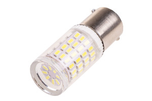 16469324 Автолампа диод S25 P21W 12V 80SMD BA15s 1-конт Белая задний ход, повороты S08201428 SKYWAY