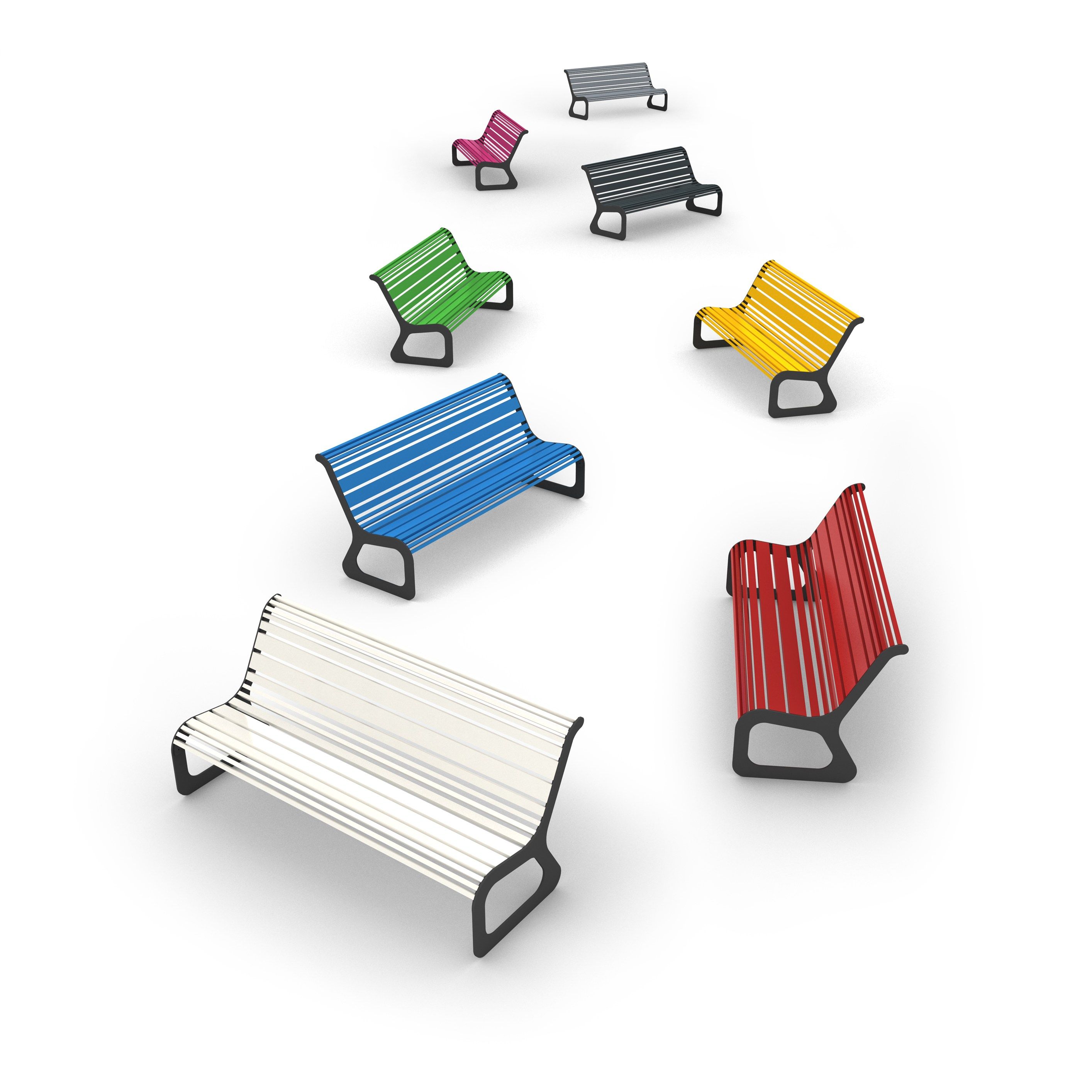 Стальная скамья LAB23 Moko ARCH-00056027 - Вид №7