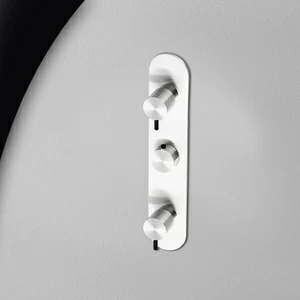 Термостат для душа глянцевая сталь с черной ручкой Toki Radomonte TKI54LCIL22