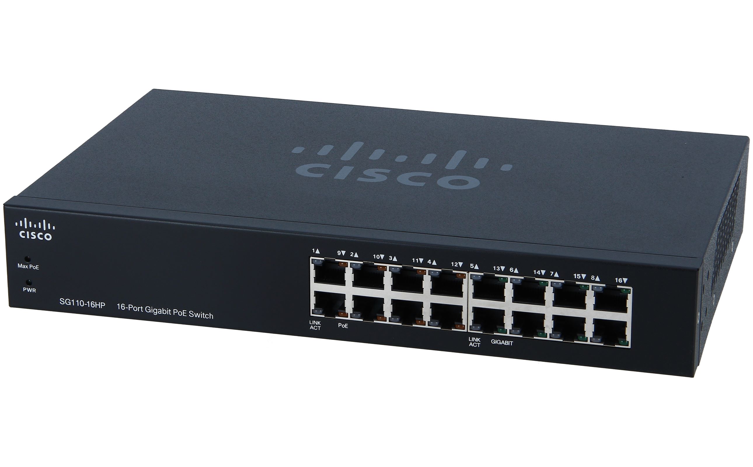 SG110-16HP-EU Sg110-16hp 16-port poe gigabit switch Cisco Santreyd  - Вид №1