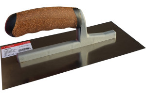 16484974 Нержавеющая гладкая кельма с пробковой ручкой BRAVO SOFT CORK 13x27 42900C CORTE