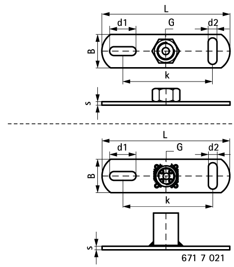 6717021 BIS Подпятники нерж., сварка в среде углекислого газа монтаж к стене или перекрытию walraven  - Вид №1