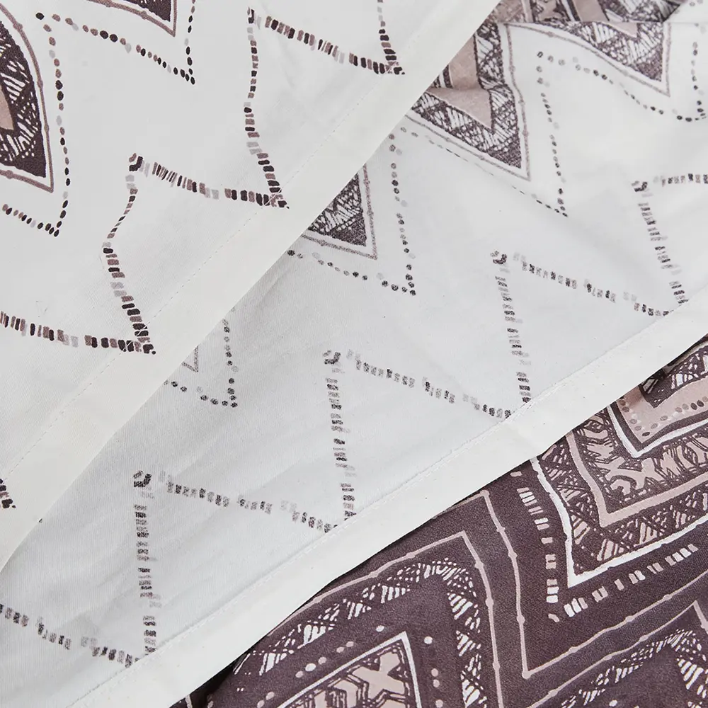 Шуйские ситцы: Комплект постельного белья Дом снов Шеврон в коричневых тонах 89338188 STLM-1025245 - Вид №3