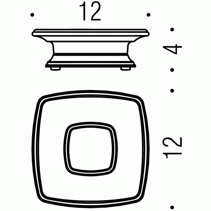 B3242 Мыльница настольная (хром) COLOMBO PORTOFINO Colombo Design - Вид №3
